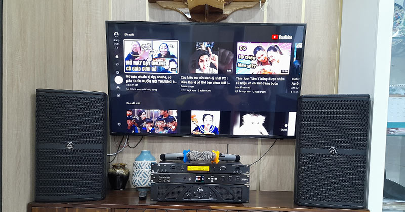 Lắp dàn karaoke 50 triệu anh Sơn ở Tân Bình, Hồ Chí Minh (Loa Wharfedale WH10 NEO, Đẩy Wharfedale XR2500, Vang JKaudio X6000 Plus, Micro JKAudio B9)