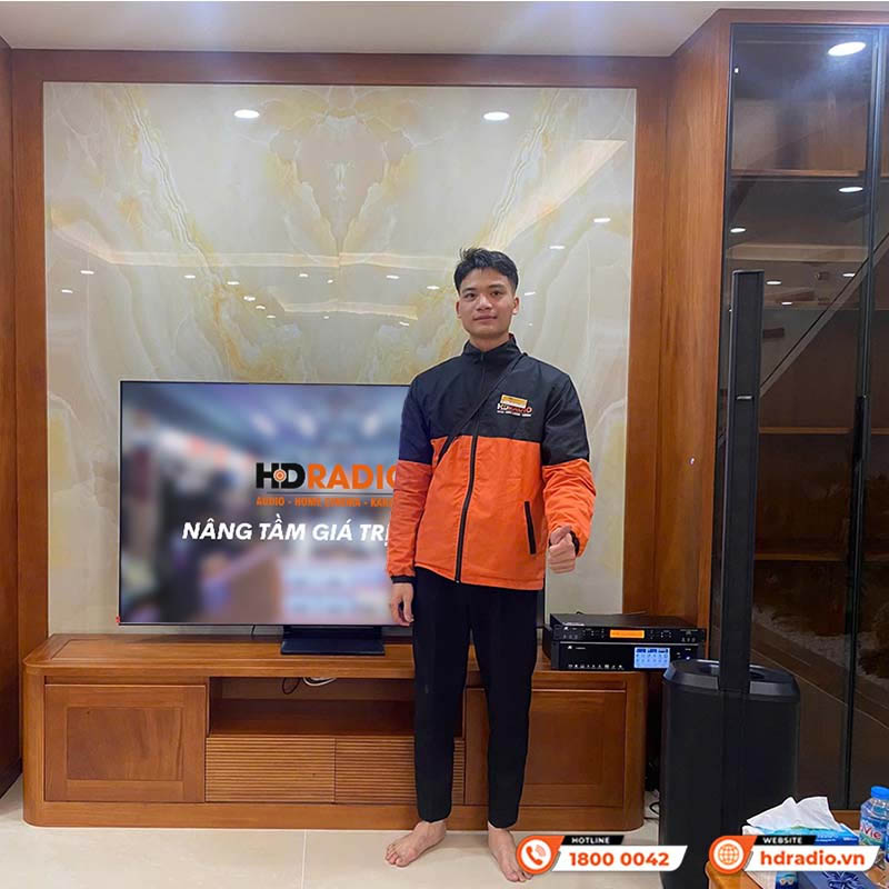 ảnh thực tế lắp dàn karaoke trị giá 83 triệu cho chị Hà ở phúc yên vĩnh phúc 