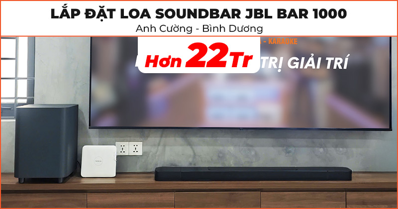 Loa soundbar JBL Bar 1000 của anh Cường ở Bình Dương
