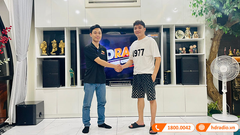 Dàn karaoke Wharfedale HK30 kết hợp sub của anh Danh ở Long Biên, Hà Nội