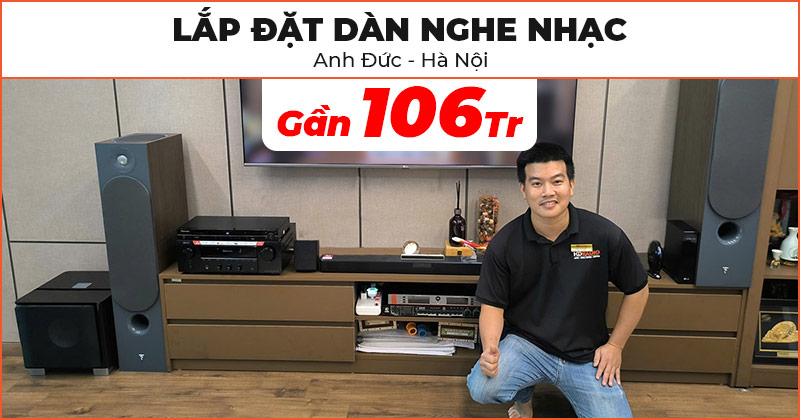 Dàn nghe nhạc của anh Đức ở Thanh Xuân, Hà Nội