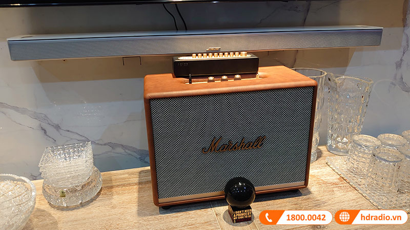 Hệ thống âm thanh của anh Dũng với loa marshall woburn 2