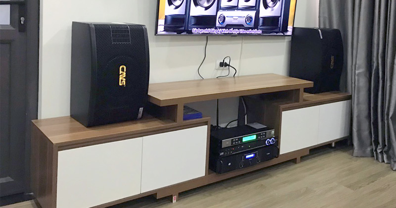 Dàn loa hát karaoke lắp cho anh Dũng ở Đội Cấn, Ba Đình, Hà Nội