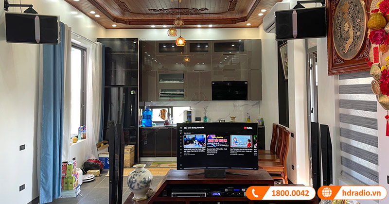 Hoàn thiện dàn karaoke Cao Cấp trị giá hơn 115 triệu đồng cho anh Giao ở Yên Mô, Ninh Bình (JBL Ki512, Pasion 12SP, KX180A, VM300, Wharfedale DP4065)