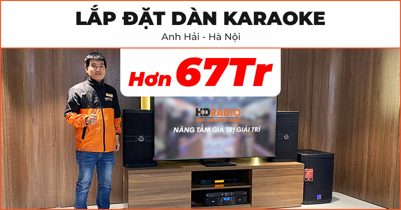 Lắp đặt Dàn karaoke Chất Lượng trị giá hơn 67 triệu đồng cho anh Hải ở Quận Cầu Giấy, Hà Nội (Wharfedale Anglo X12A, JKaudio X6000 Plus, H2600, B9, sub Wharfedale AX15B)
