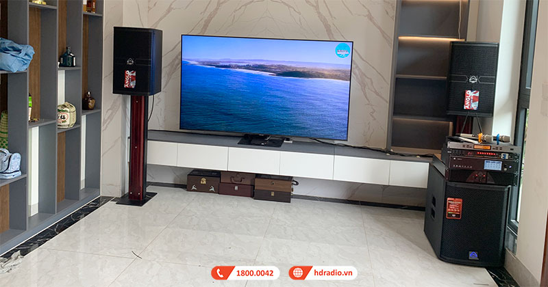 Lắp Dàn Karaoke cao cấp trị giá hơn 120 triệu cho anh Hiên ở Gia Lâm, Hà Nội (Wharfedale Anglo E12, AX15B, CPD3600, JKaudio X9900 Pro, AAP M8II)