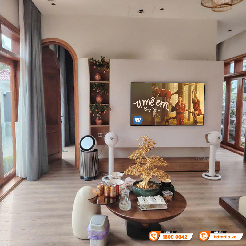 Lắp cặp Loa Devialet Phantom I 108DB Opera De Paris cho anh Hoàn ở TP.Ninh Bình