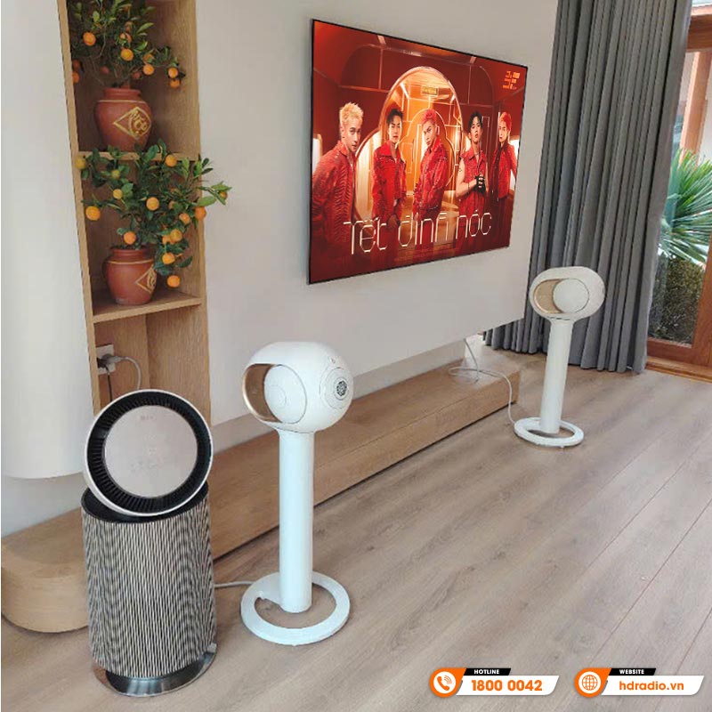 Lắp cặp Loa Devialet Phantom I 108DB Opera De Paris cho anh Hoàn ở TP.Ninh Bình