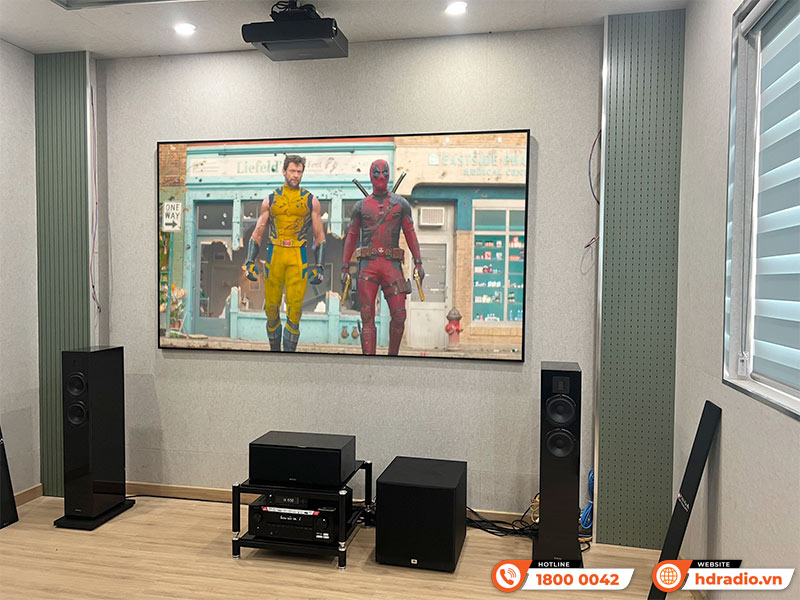 Lắp đặt hệ thống phòng chiếu phim đỉnh cao cho anh Hường ở Bà Rịa, Vũng Tàu