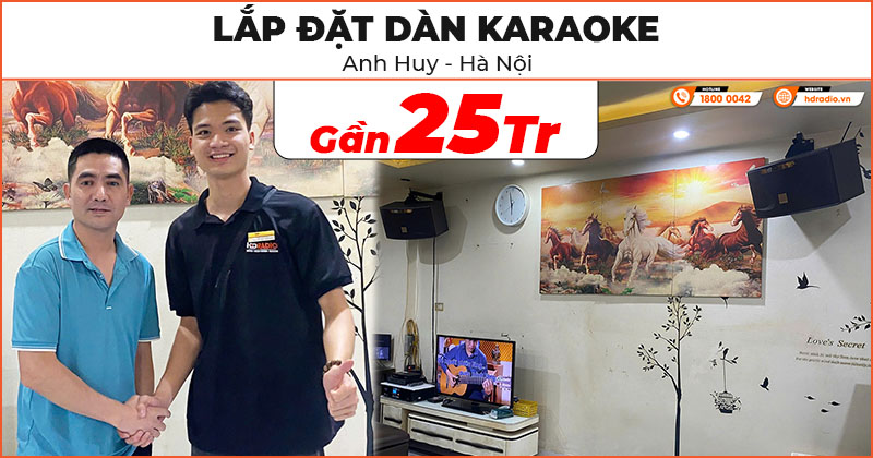 Dàn karaoke của anh Huy ở Quận Cầu Giấy, Hà Nội
