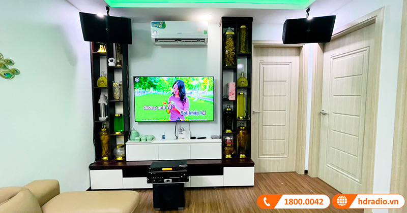 Lắp dàn Karaoke gia đình cao cấp trị giá hơn 126 triệu đồng cho anh Khánh ở Long Biên, Hà Nội (Wharfedale WH10 NEO, REL T9X, JKaudio X9900 Pro, Wharfedale DP4035, JKaudio B9)