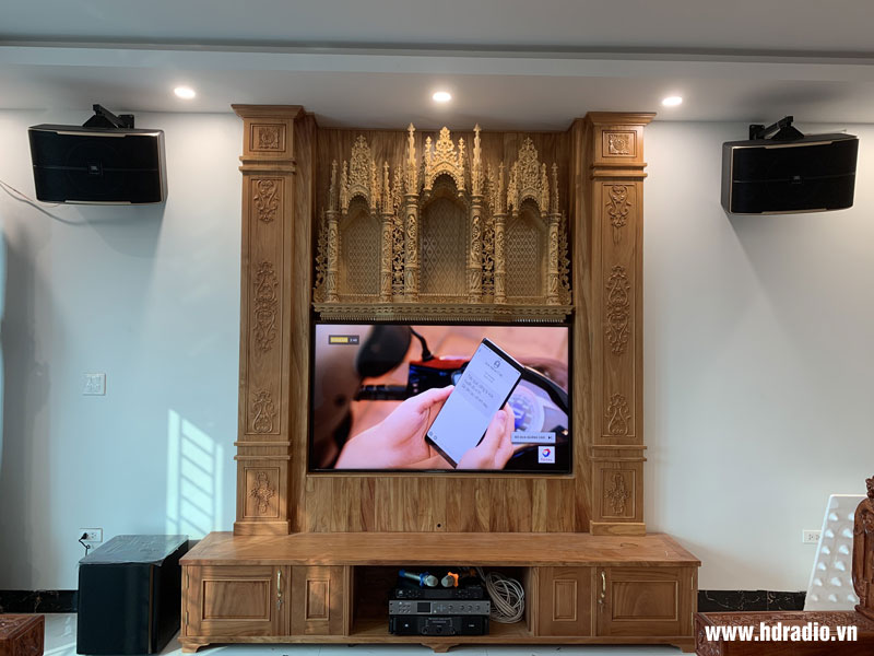 Lắp đặt bộ dàn karaoke cho anh Khoa ở Kiến Hưng, Hà Đông, HN (Loa JBL Pasion 12, Cục công suất JKAudio H2600, Micro không dây JKAudio B5 Plus, Vang số JKaudio X6000 Pro, Loa Sub JBL Studio 260P)