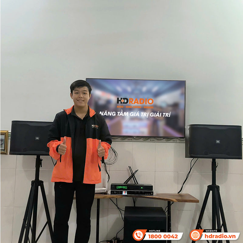 Lắp đặt dàn karaoke JBL GD93 kết hợp Sub Paramax D30 cực hay trị giá hơn 25 triệu đồng cho anh Kiêu ở Long An