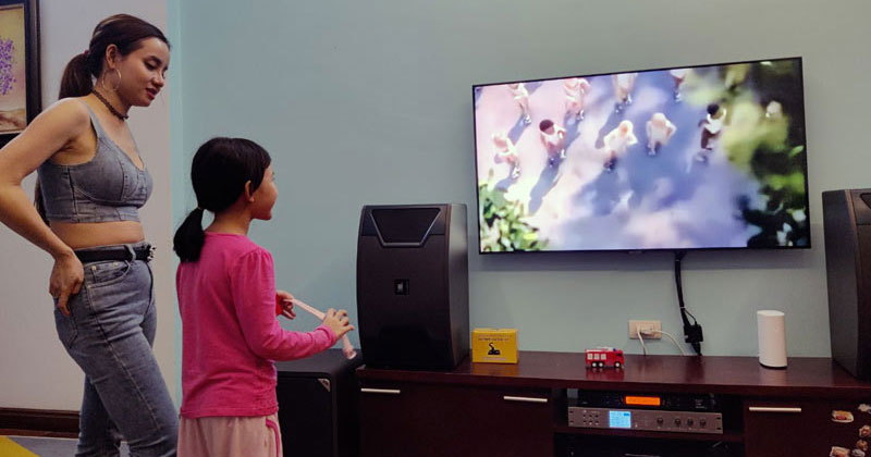 Lắp dàn loa anh Trung ở Lê Trọng Tấn, Hà Đông, Hà Nội (Loa JBL Ki312, Cục công suất JKAudio H2600, Micro AAP K900F, Vang số JKaudio X6000 Pro, Loa Sub Polk Audio HTS10)