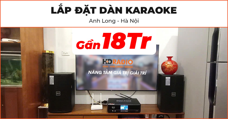Lắp đặt Dàn karaoke cho anh Long ở Bắc Từ Liêm, Hà Nội