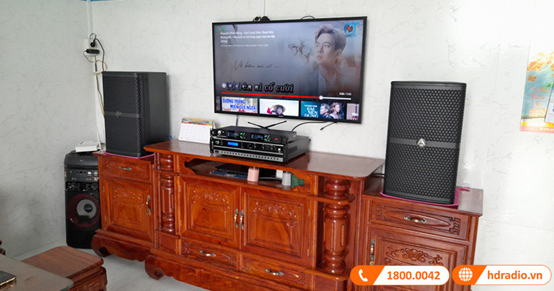 Lắp dàn Karaoke Cao Cấp trị giá gần 39 triệu đồng cho anh Lương ở Bến Lức, Long An (Kiwi PD8000, Wharfedale WH10 NEO, JKaudio K300)