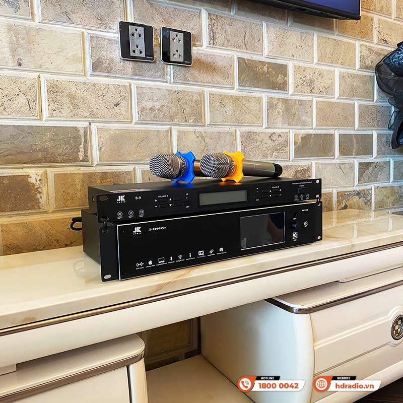 Hệ thống âm thanh karaoke kết hợp loa bluetooth của anh Minh ở Nam Từ Liêm, Hà Nội