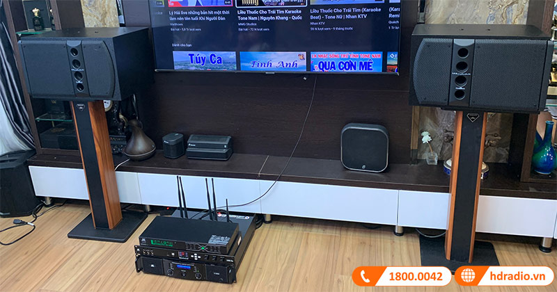 Lắp dàn Karaoke gia đình CỰC HAY cho anh Nghĩa ở Quận 7, TP.HCM (Wharfedale 5090, JKAudio X6000 Plus, H2600, B3 Plus)