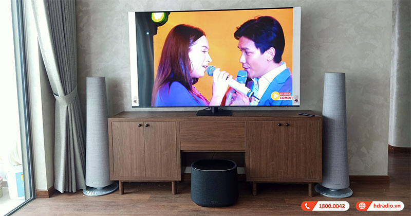 Lắp đặt Dàn âm thanh Nghe Nhạc đẳng cấp trị giá hơn 80 triệu đồng cho anh Nguyên ở Quận 7, Tp Hồ Chí Minh (Haraman Kardon Citation Tower, Harman Kardon Citation Sub)