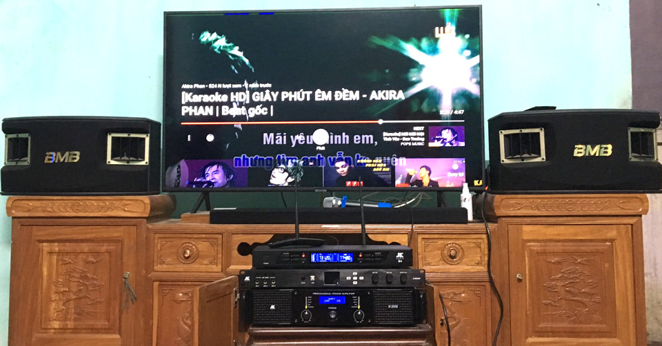 Lắp dàn karaoke BMB gia đình anh Ninh Thạch Thất Hà Nội