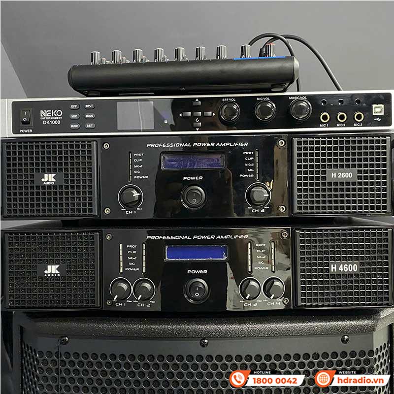 Hệ thống âm thanh nhà hàng của anh Phú ở Tân An, Long An