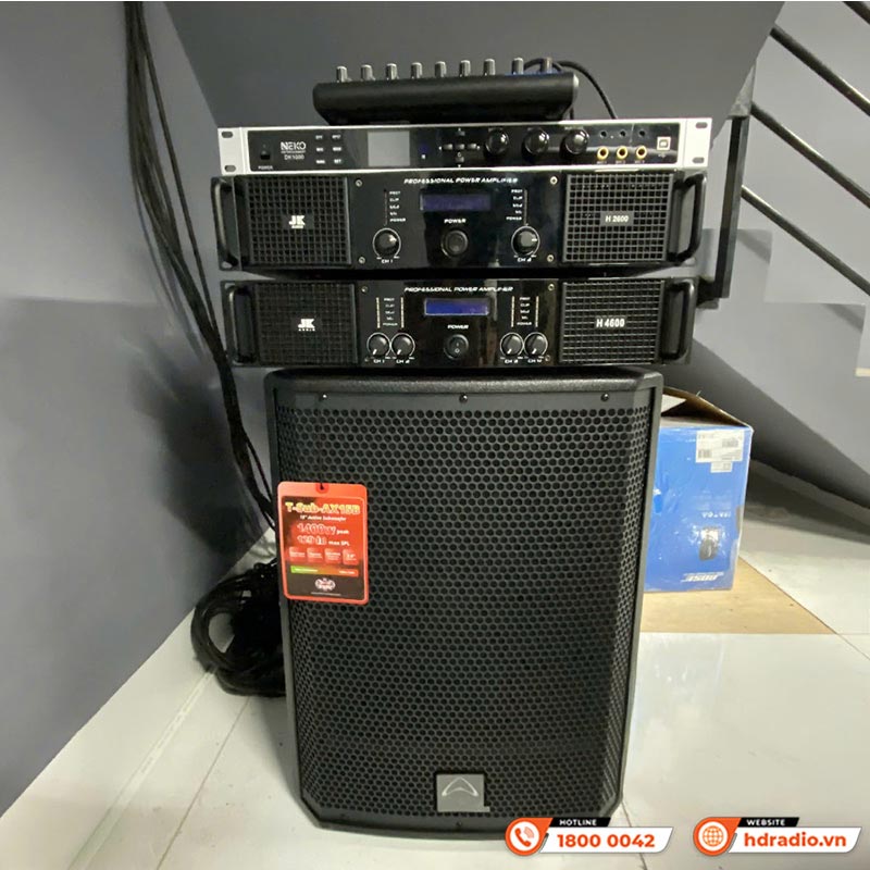 Hệ thống âm thanh nhà hàng của anh Phú ở Tân An, Long An