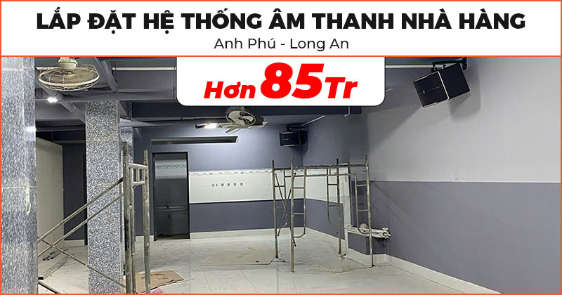 Hệ thống âm thanh nhà hàng của anh Phú ở Tân An, Long An