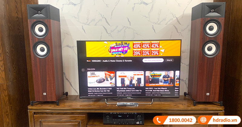 Lắp dàn nghe nhạc Cao Cấp trị giá hơn 33 triệu đồng cho anh Quang ở Nam Từ Liêm, Hà Nội (JBL Stage A180, Denon DRA 800H