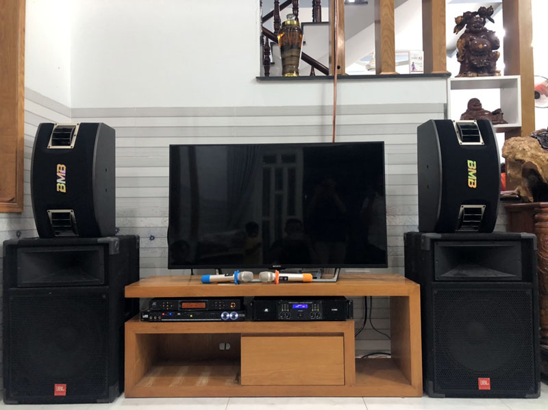 Lắp dàn karaoke cho anh Quảng ở quận 12, Hồ Chí Minh (BMB CSV 450SE, JKAudio H4400, JA TF6 Plus, JKAudio B5 Plus)