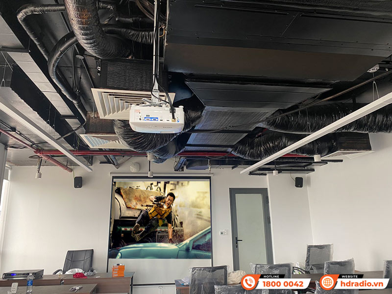 Hệ thống âm thanh, trình chiếu phòng học của anh Quốc ở Quận Tân Bình, Hồ Chí Minh