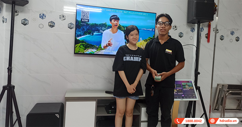 Lắp Dàn Karaoke đỉnh cao trị giá hơn 95 triệu cho anh Quyền ở Quận 11, TP Hồ Chí Minh (Wharfedale WH10 NEO, CPD2600, PolkAudio HTS10, JKaudio X9000 JBL VM300, VietK 22inch, Plus 6TB)