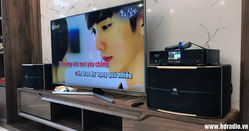 Lắp dàn karaoke anh Thắng ở Ba Đình, Hà Nội (Loa JBL Pasion 12, Đẩy liền vang Neko AK3500)
