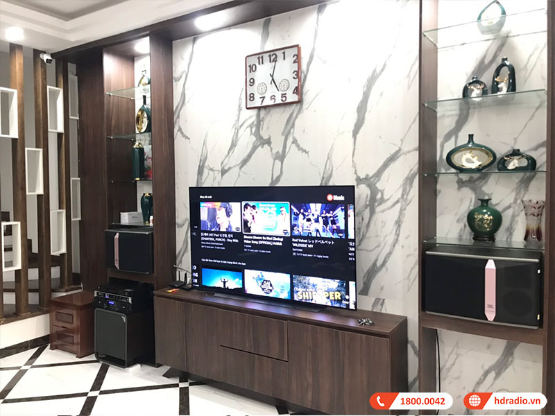 dàn karaoke gia đình sử dụng loa JBL Ki 512