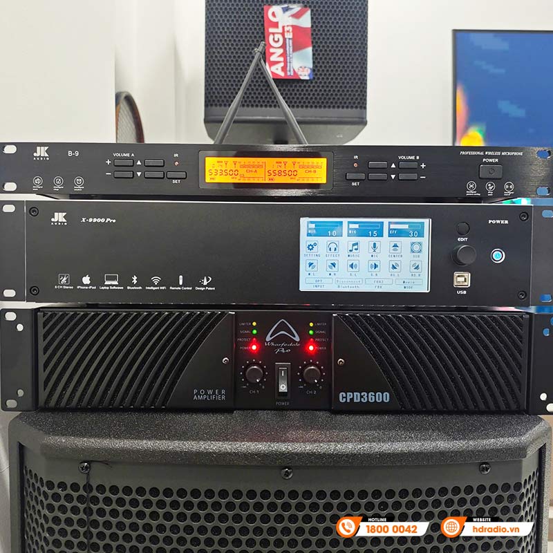 Dàn karaoke cao cấp HDR90 (Wharfedale ANGLO E312, CPD3600, AX15B, JKaudio X9900 Pro, JKAudio B9)-10