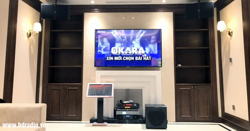 Lắp dàn karaoke cao cấp anh Tuấn Anh, Nam Từ Liêm, HN (Cục công suất JKAudio H4800, Màn hình cảm ứng Okara 21.5inch T10, Đầu OKARA M1 4TB, Quản lý nguồn KIWI S803A, Micro JKAudio B9, Loa Wharfedale WH10 NEO, Vang số JK x600pro