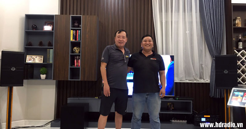 Lắp dàn Karaoke Cao Cấp anh Tuấn Anh, Thủ Đức, Hồ Chí Minh (Loa Wharfedale ANGLO X12A, Công suất JKAudio H2800, Vang số JKaudio X8000, Loa Sub Wharfedale SW12, Micro JKAudio B9, Đầu ViệtK Pro 4TB, Màn hình VietK 22 Inch)