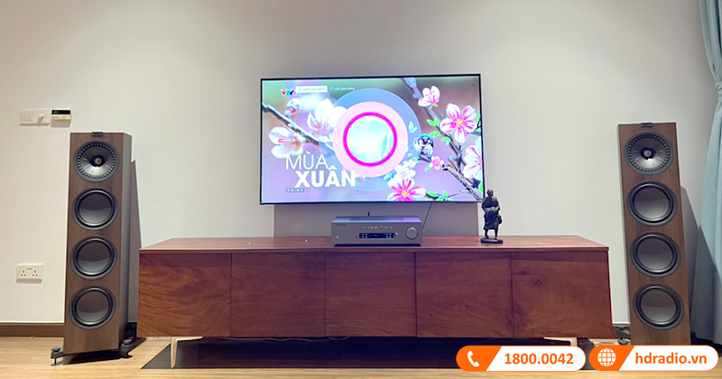 Lắp dàn Nghe Nhạc cao cấp hơn 64 triệu đồng cho anh Tuấn ở Quận Bình Thạnh, Hồ Chí Minh (KEF Q950, Cambridge CXA81 Lunar Grey)