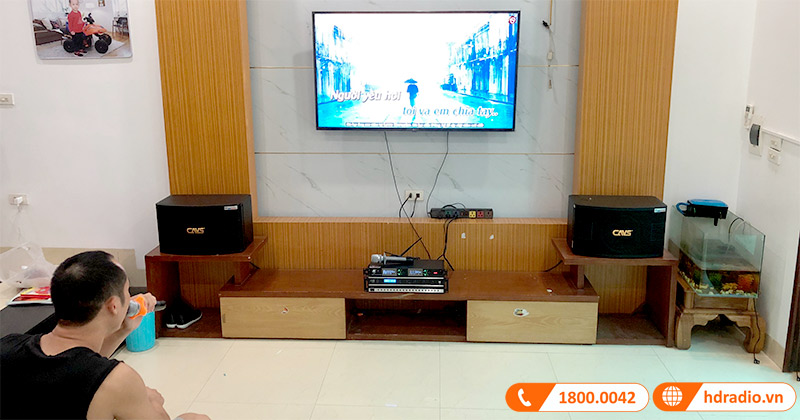 Lắp dàn karaoke GD06 giá rẻ chỉ gần 16 triệu đồng cho anh Tuấn ở Phúc Yên, Vĩnh Phúc (CAVS LF710, Kiwi PD8000, JKAudio K300)