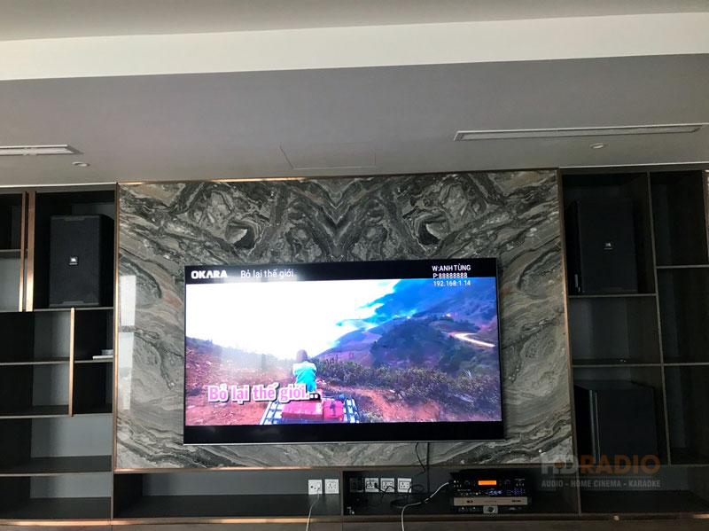 Lắp dàn karaoke Siêu Vip cho anh Tùng ở Xuân La, Tây Hồ Hà Nội (JBL KP6012, JBL KP6010, Studio 260P, Wharfedale DP4035, Wharfedale WKP301, JKAudio B9, OKara M10i 6TB)