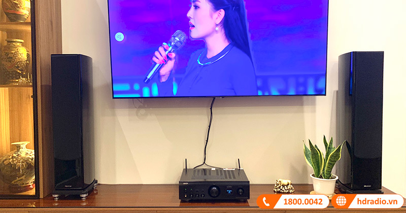 Lắp dàn nghe nhạc Cao Cấp hơn 44 triệu đồng cho anh Việt ở Hoài Đức, Hà Nội (Wharfedale Reva 3, Denon PMA 900HNE)