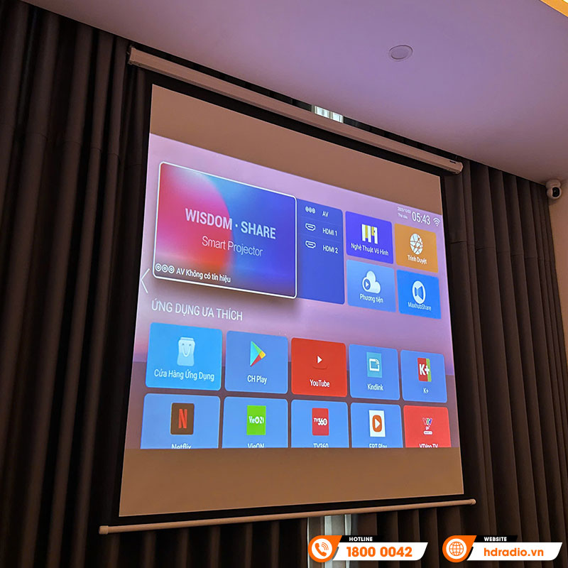 Hệ thống trình chiếu của anh Việt ở Quận Lê Chân, Hải Phòng