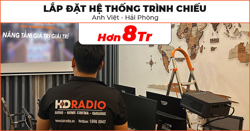 Hệ thống trình chiếu của anh Việt ở Quận Lê Chân, Hải Phòng