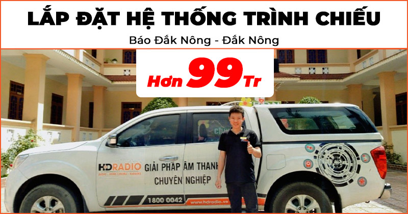 Lắp đặt Hệ thống trình chiếu Chất Lượng trị giá hơn 99 triệu đồng cho Báo Đắk Nông tại TP.Gia Nghĩa, Đắk Nông (Optoma CinemaX P2, Grandview PE-L120 DY5, GPCM-C300)