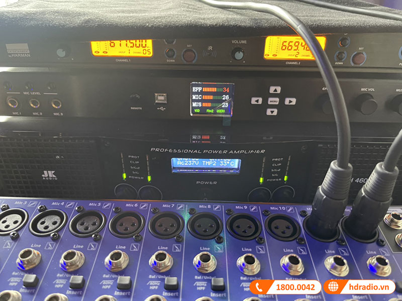 Kết nối bàn mixer và vang số Kết nối bàn mixer và vang số