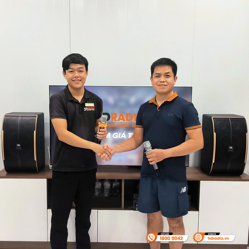 Dàn karaoke JBL GD07 của gia đình chị Huyền ở Quận 2, Hồ Chí Minh