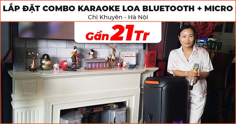 Combo karaoke loa bluetooth và micro của chị Khuyên ở Quận Hà Đông, Hà Nội Combo karaoke loa bluetooth và micro của chị Khuyên ở Quận Hà Đông, Hà Nội