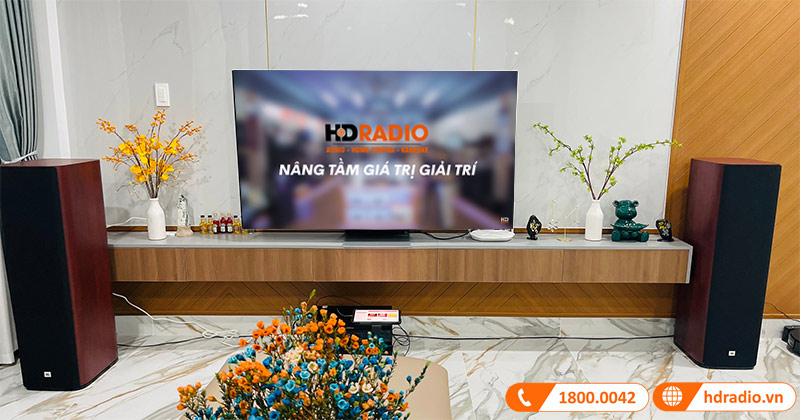 Lắp dàn nghe nhạc NN81 cao cấp trị giá hơn 100 triệu đồng cho chị Linh ở Quận 7, TP Hồ Chí Minh (JBL Studio 698, Denon PMA 1700 NE, DCD 900 NE)