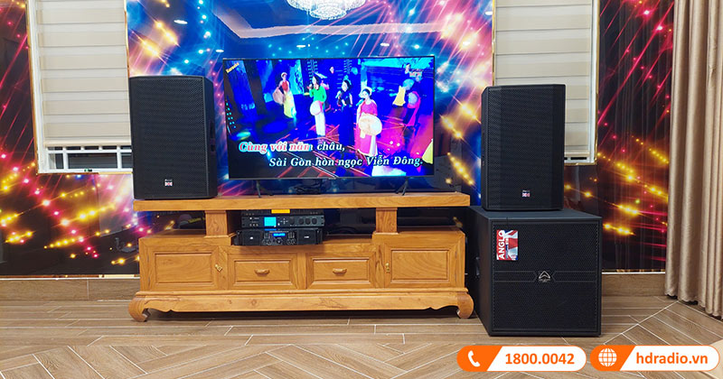 Hoàn thiện dàn karaoke Cao Cấp trị giá hơn 109 triệu đồng cho chị Thủy ở Hóc Môn, Hồ Chí Minh (StudioMasster Venture 15, Wharfedale Anglo E18B, JKaudio X9000 Pro, H4800, B9)
