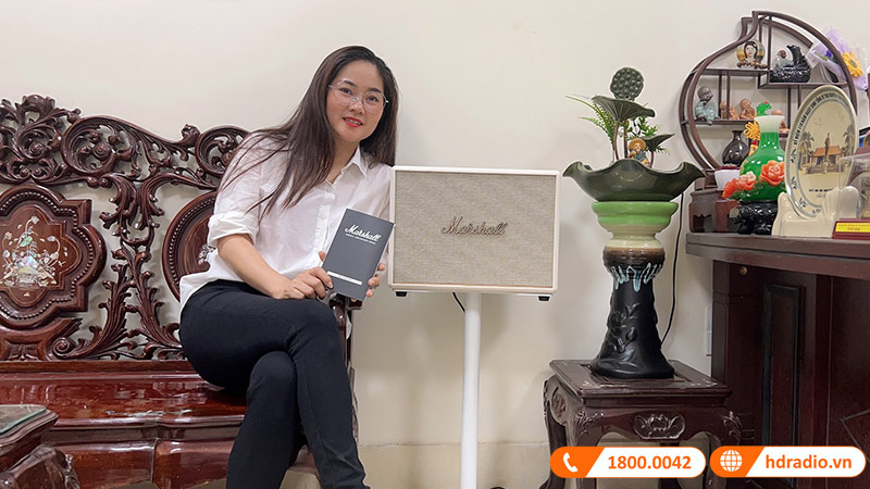 Lắp đặt Loa Marshall Woburn 3 (III) cho chị Thúy Miền ở Bắc Ninh