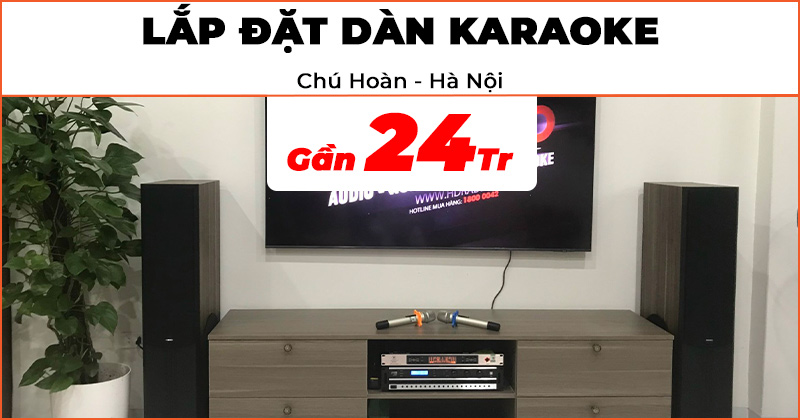 Lắp đặt Dàn karaoke chính hãng trị giá gần 24 triệu đồng cho chú Hoàn ở Quận Cầu Giấy, Hà Nội (Paramax D88 Limited, Kiwi PD8000, VinaKTV S600X Max)